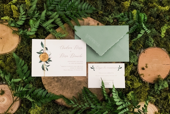 Wedding invitation Amour Vert
