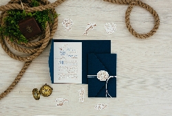 Partecipazione di Nozze Vintage Boat
