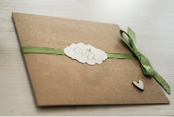 Partecipazione di Nozze Wood Heart