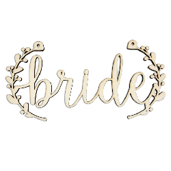 Scritta in Legno Bride