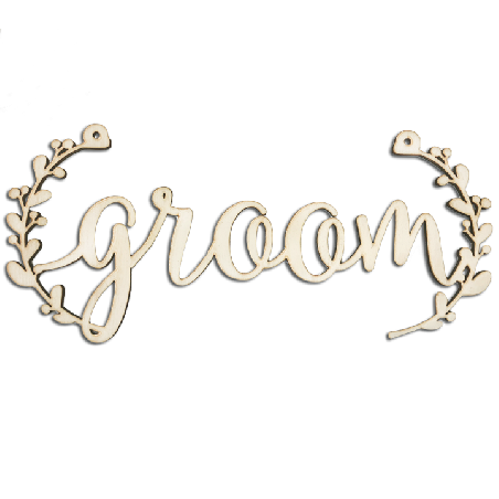 Scritta di Legno Groom 