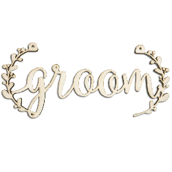 Scritta di Legno Groom 