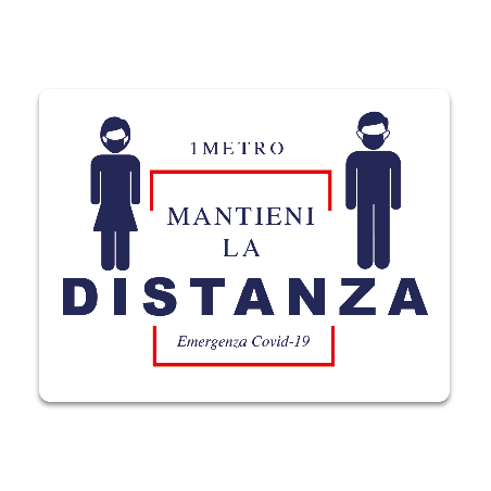 Adesivo Mantieni la Distanza