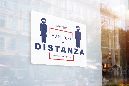 Adesivo Mantieni la Distanza