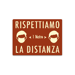 Adesivo Rispettiamo le Distanze
