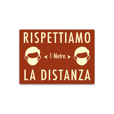 Adesivo Rispettiamo le Distanze