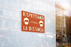 Adesivo Rispettiamo le Distanze